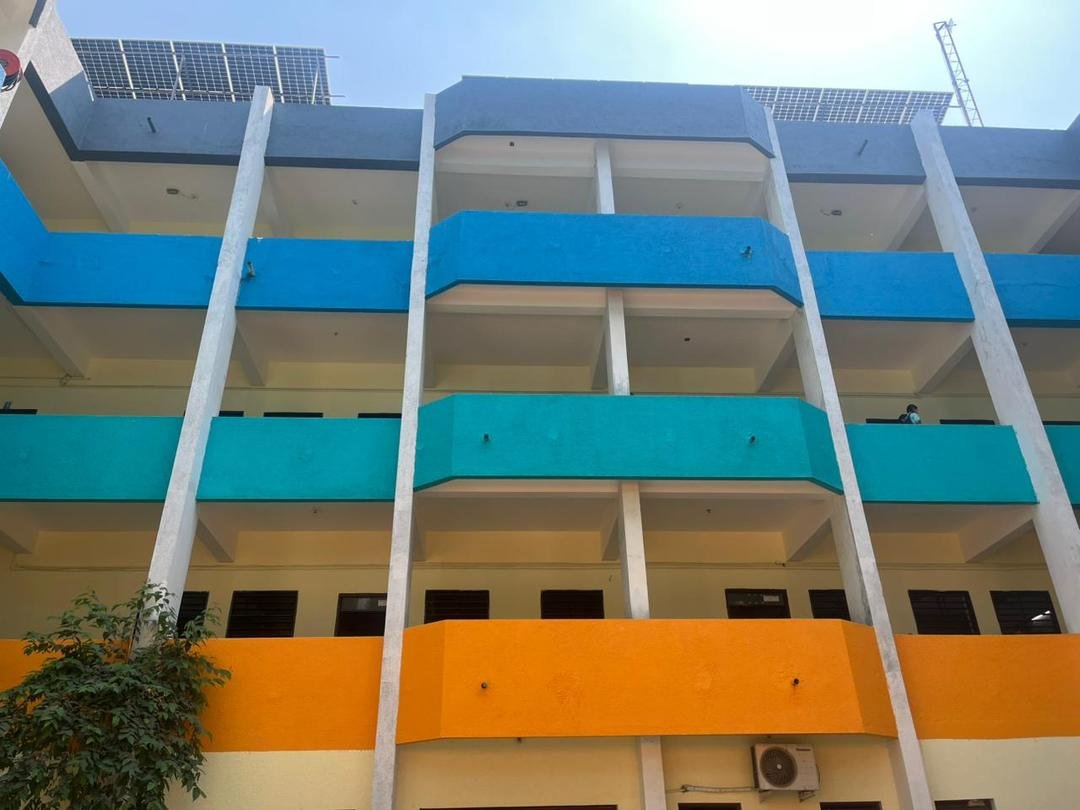 Colourful school building