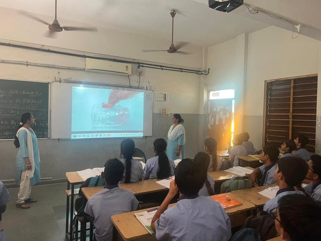 Science video on smartboard